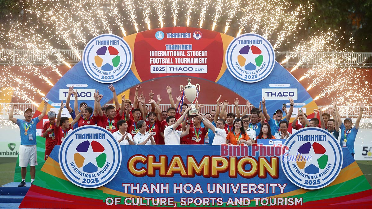 Trường Đại học Văn hóa, Thể thao và Du lịch Thanh Hóa vô địch Giải bóng đá sinh viên Việt Nam quốc tế