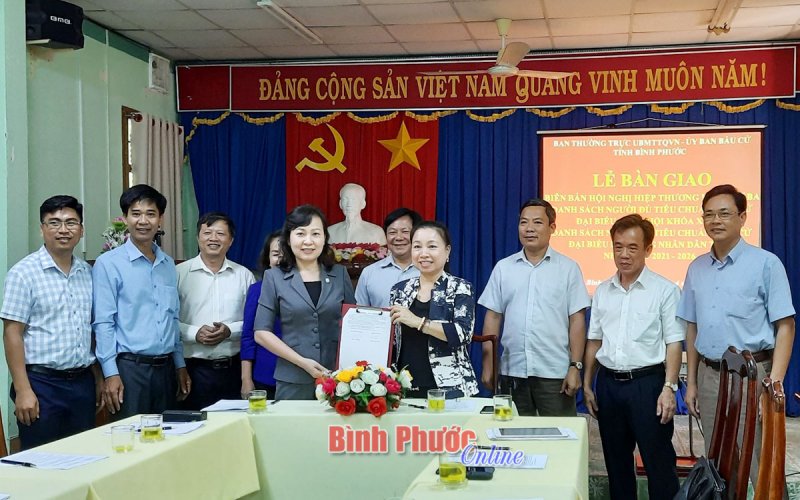 Bàn giao danh sách người đủ tiêu chuẩn ứng cử đại biểu Quốc hội, HĐND tỉnh