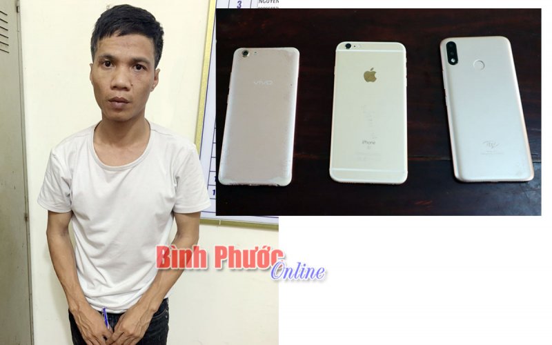 Bắt giữ đối tượng trộm cắp 3 điện thoại