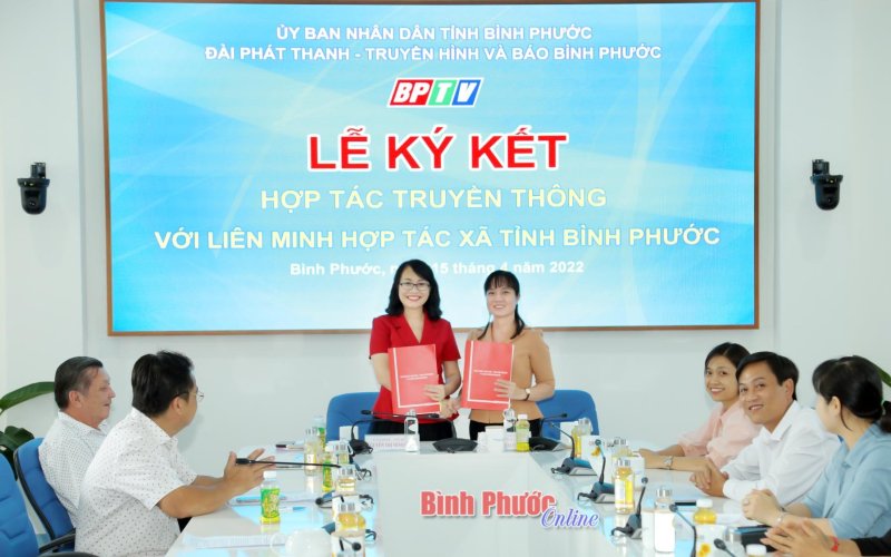 BPTV ký kết hợp tác truyền thông với Liên minh Hợp tác xã tỉnh Bình Phước
