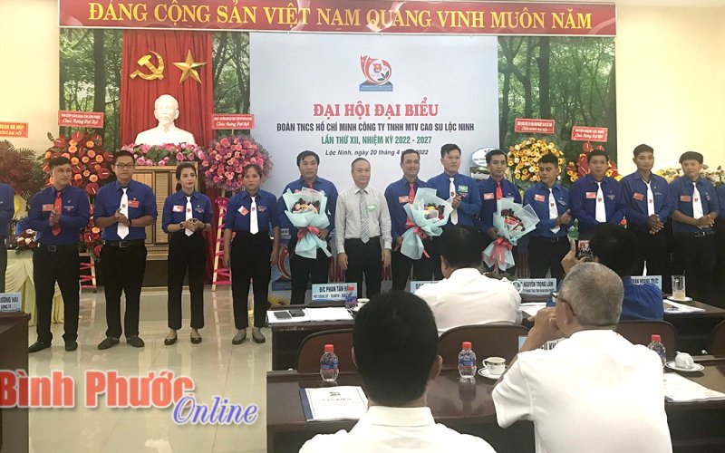 Đại hội đại biểu Đoàn thanh niên Công ty Cao su Lộc Ninh nhiệm kỳ 2022-2027