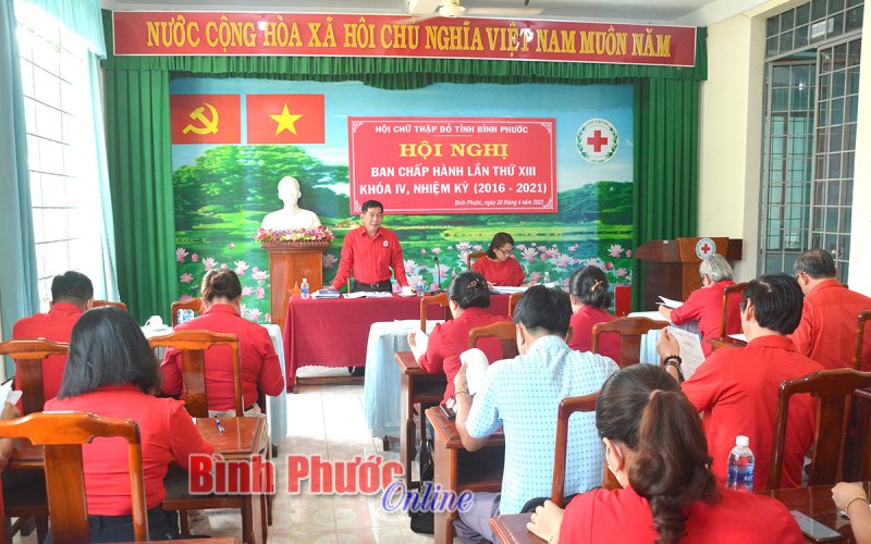 Trong tháng 6 sẽ diễn ra Đại hội đại biểu Hội Chữ thập đỏ tỉnh Bình Phước nhiệm kỳ 2022-2027