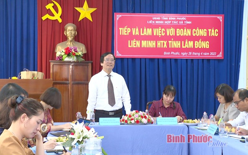 Liên kết giữa Liên minh Hợp tác xã tỉnh Bình Phước và Lâm Đồng