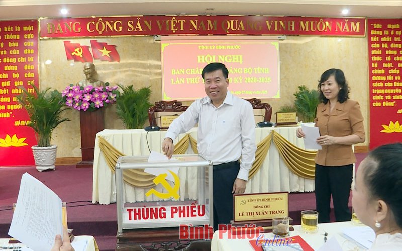 Bình Phước: Bầu bổ sung Ủy viên Ban Thường vụ Tỉnh ủy nhiệm kỳ 2020-2025