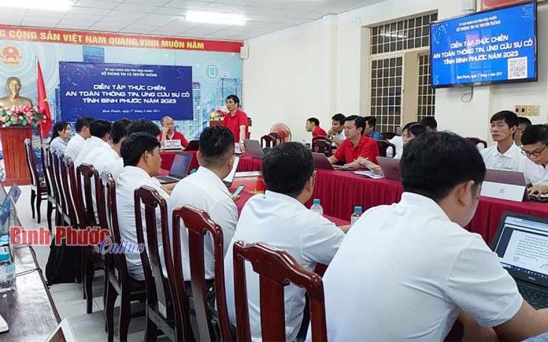 Bình Phước: Diễn tập thực chiến an toàn thông tin, ứng cứu sự cố