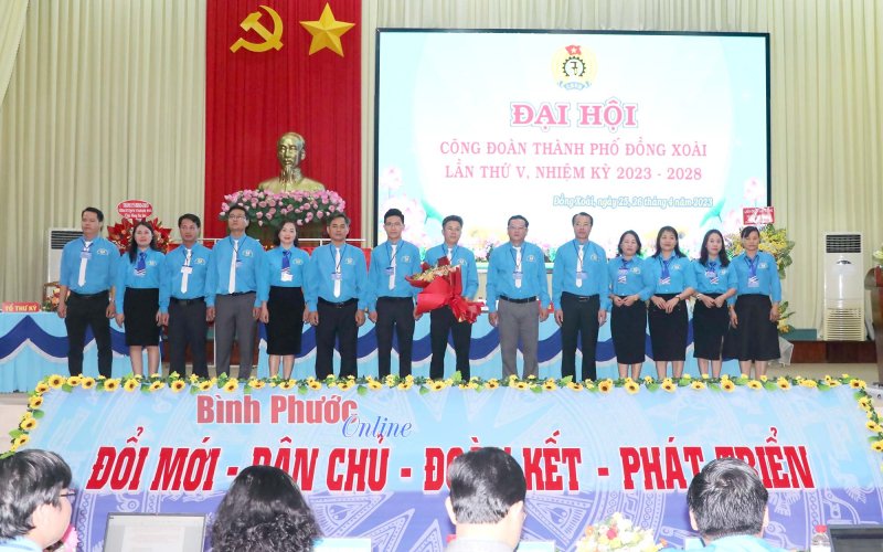Đại hội Công đoàn thành phố Đồng Xoài lần thứ V thành công tốt đẹp