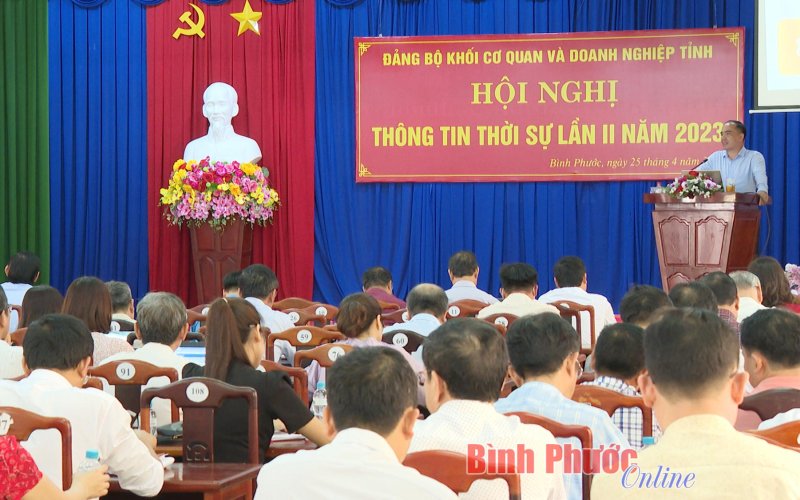 Đảng ủy Khối Cơ quan và Doanh nghiệp tỉnh thông tin thời sự lần 2, năm 2023