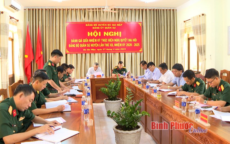 Đảng ủy Quân sự huyện Bù Gia Mập sơ kết giữa nhiệm kỳ 2020-2025