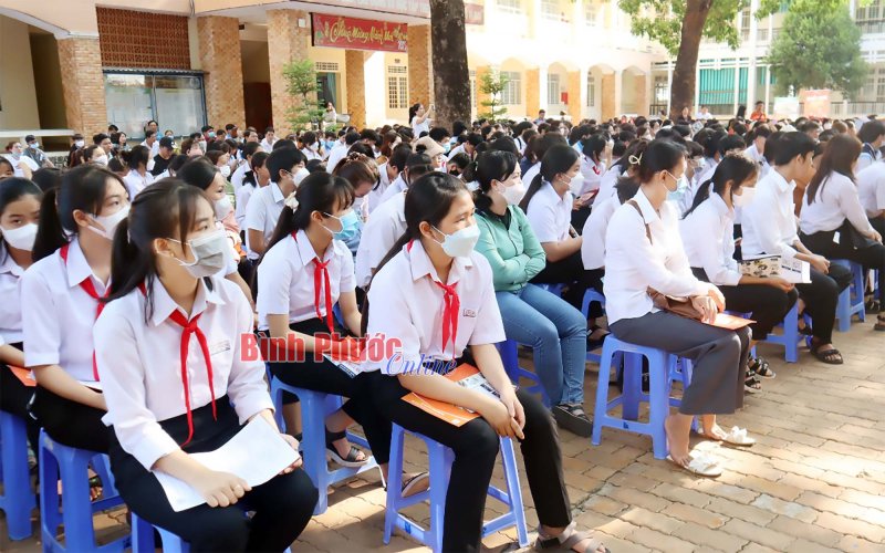 Đồng Xoài: Ngày hội hướng nghiệp, phân luồng học sinh THCS năm học 2022 - 2023