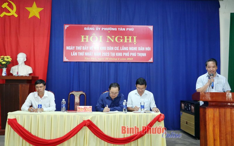 Đồng Xoài tổ chức thí điểm các hội nghị thứ Bảy về khu dân cư lắng nghe dân nói