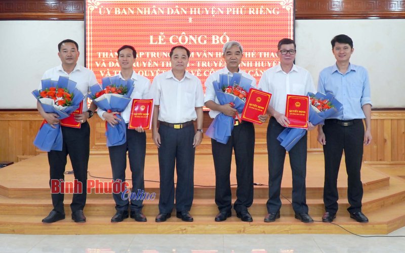 Phú Riềng thành lập Trung tâm Văn hóa - Thể thao và Đài Truyền thanh - Truyền hình huyện