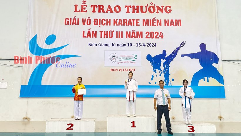 Bình Phước giành 6 HCV tại Giải vô địch Karate miền Nam lần thứ 3 năm 2024