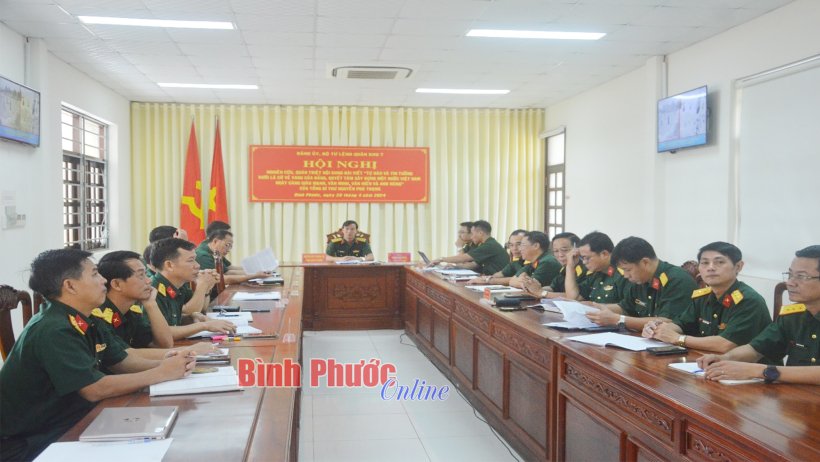 Bộ Chỉ huy Quân sự tỉnh nghiên cứu, quán triệt nội dung bài viết của Tổng Bí thư Nguyễn Phú Trọng