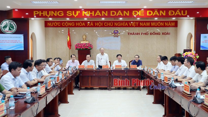 Tỉnh Bắc Ninh và Buôn Ma Thuột trao đổi kinh nghiệm về chuyển đổi số tại Đồng Xoài