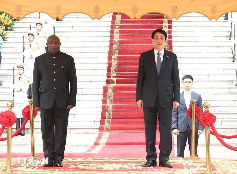 Chủ tịch nước Lương Cường chủ trì lễ đón chính thức Tổng thống Burundi