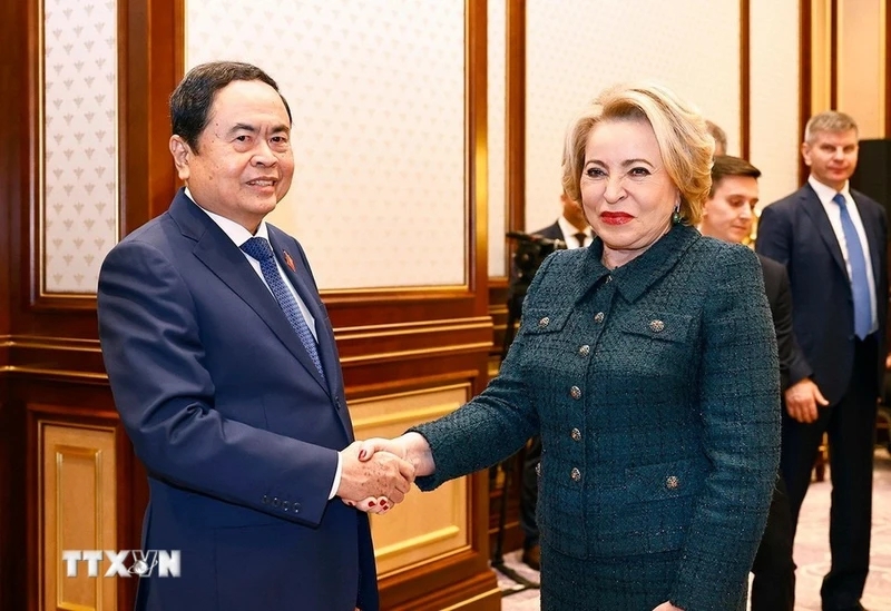 Chủ tịch Quốc hội Trần Thanh Mẫn gặp Chủ tịch Hội đồng Liên bang Nga bên lề IPU-150