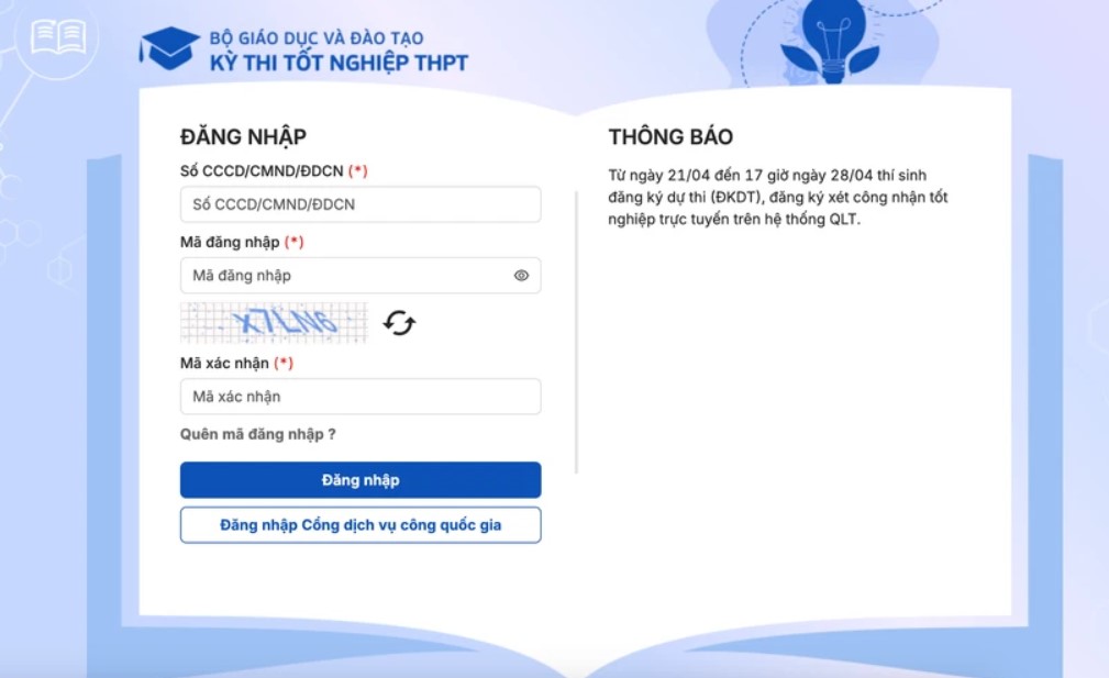 Hôm nay, thí sinh bắt đầu đăng ký dự thi Tốt nghiệp THPT chính thức