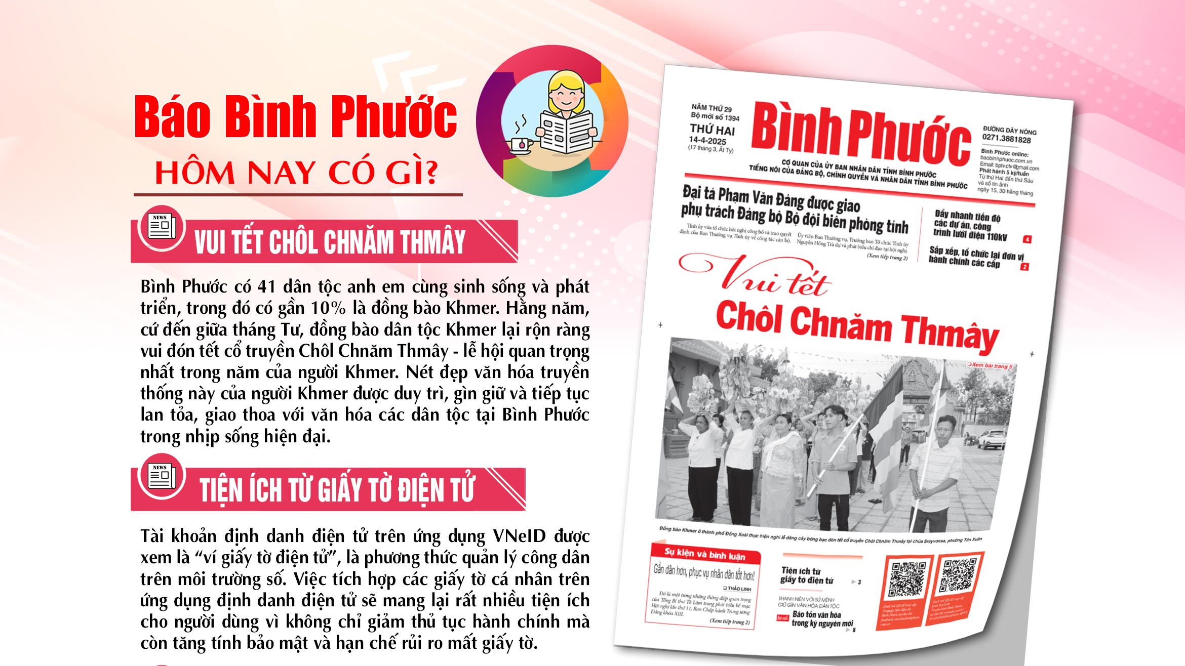 Kính mời độc giả đón đọc báo in Bình Phước hôm nay 14-4-2025