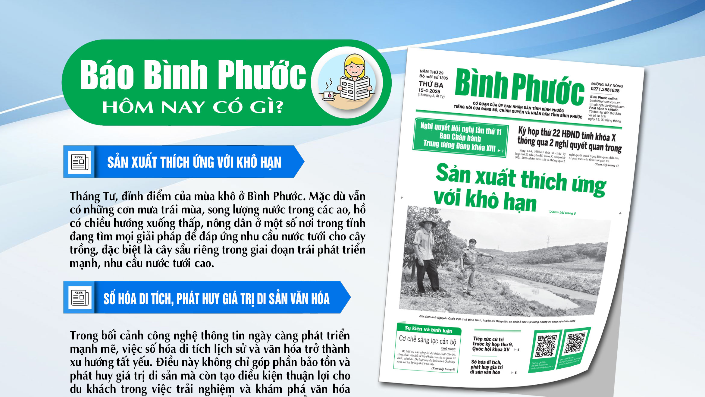 Kính mời độc giả đón đọc báo in Bình Phước hôm nay 15-4-2025