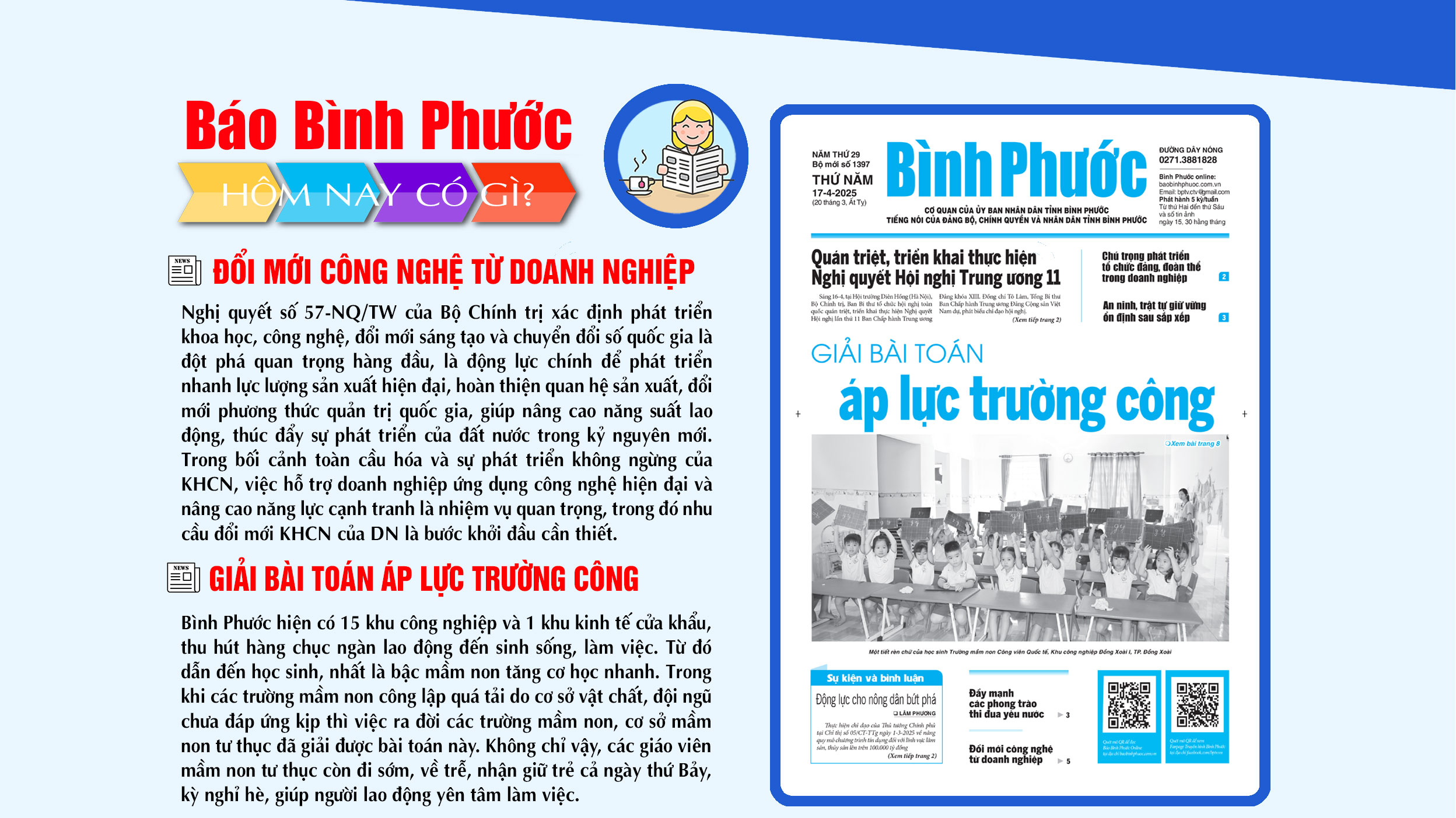 Kính mời độc giả đón đọc báo in Bình Phước hôm nay 17-4-2025