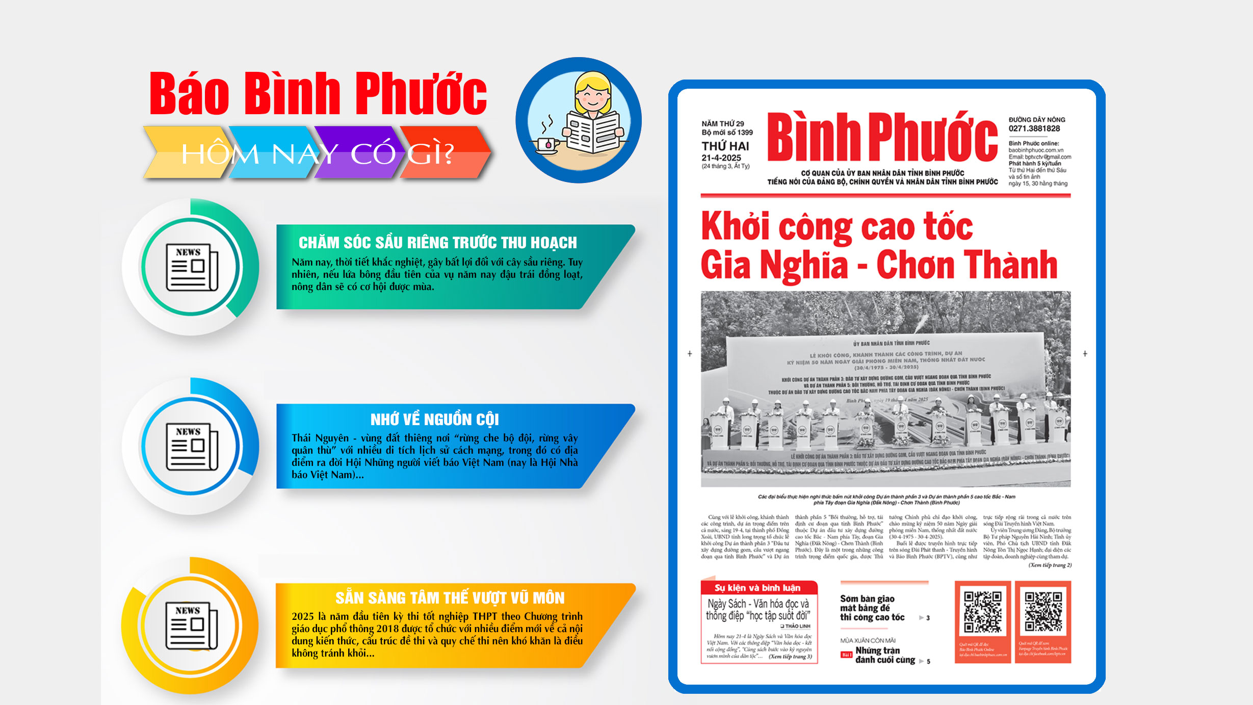 Kính mời độc giả đón đọc báo in Bình Phước hôm nay 21-4-2025