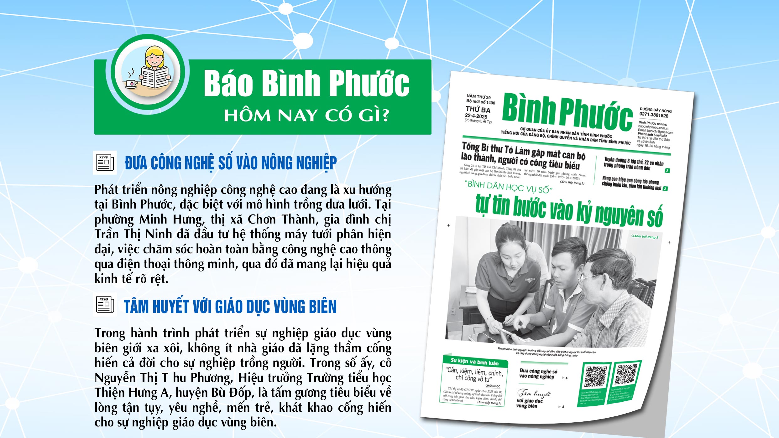 Kính mời độc giả đón đọc báo in Bình Phước hôm nay 22-4-2025