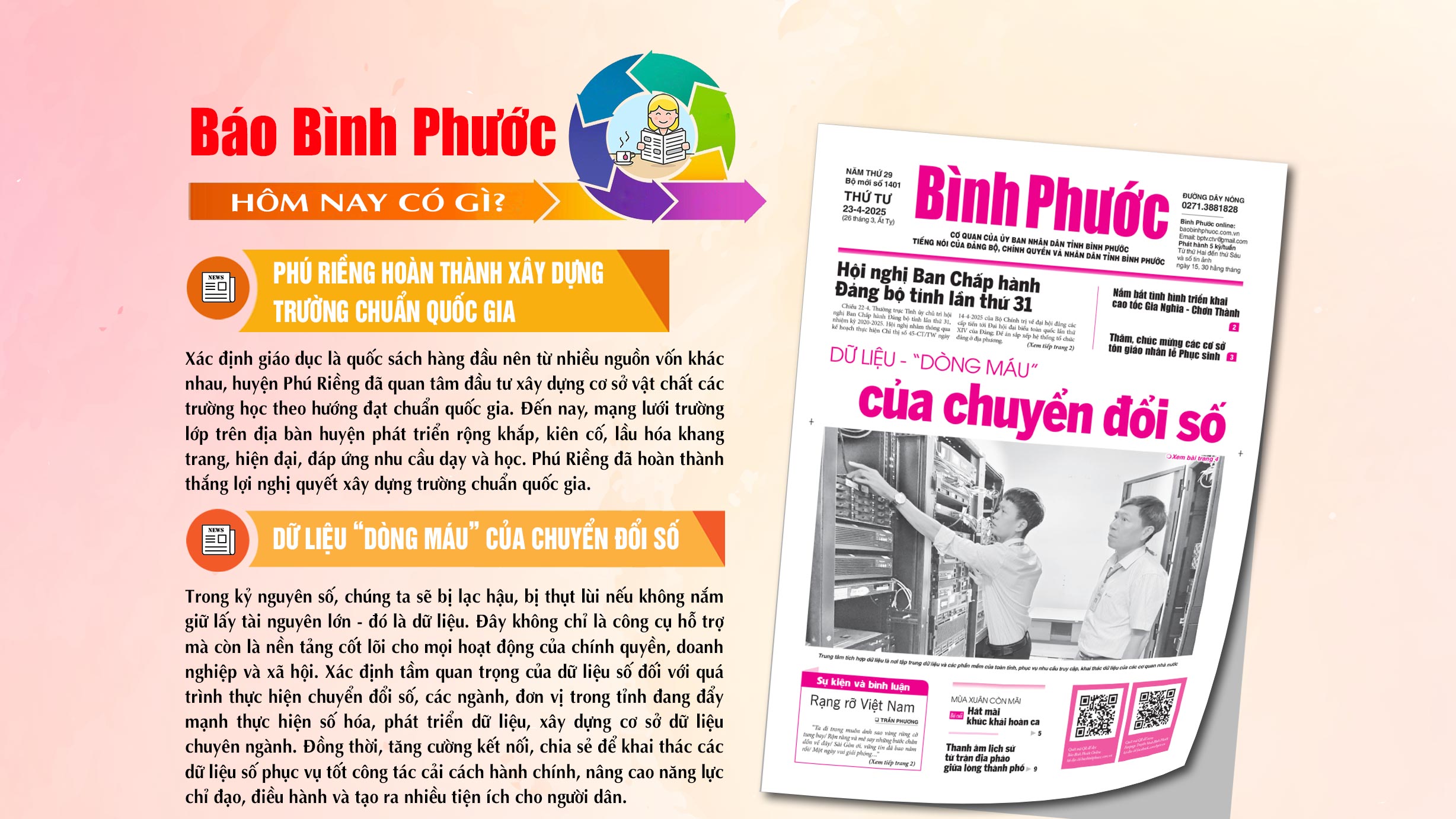 Kính mời độc giả đón đọc báo in Bình Phước hôm nay 23-4-2025 