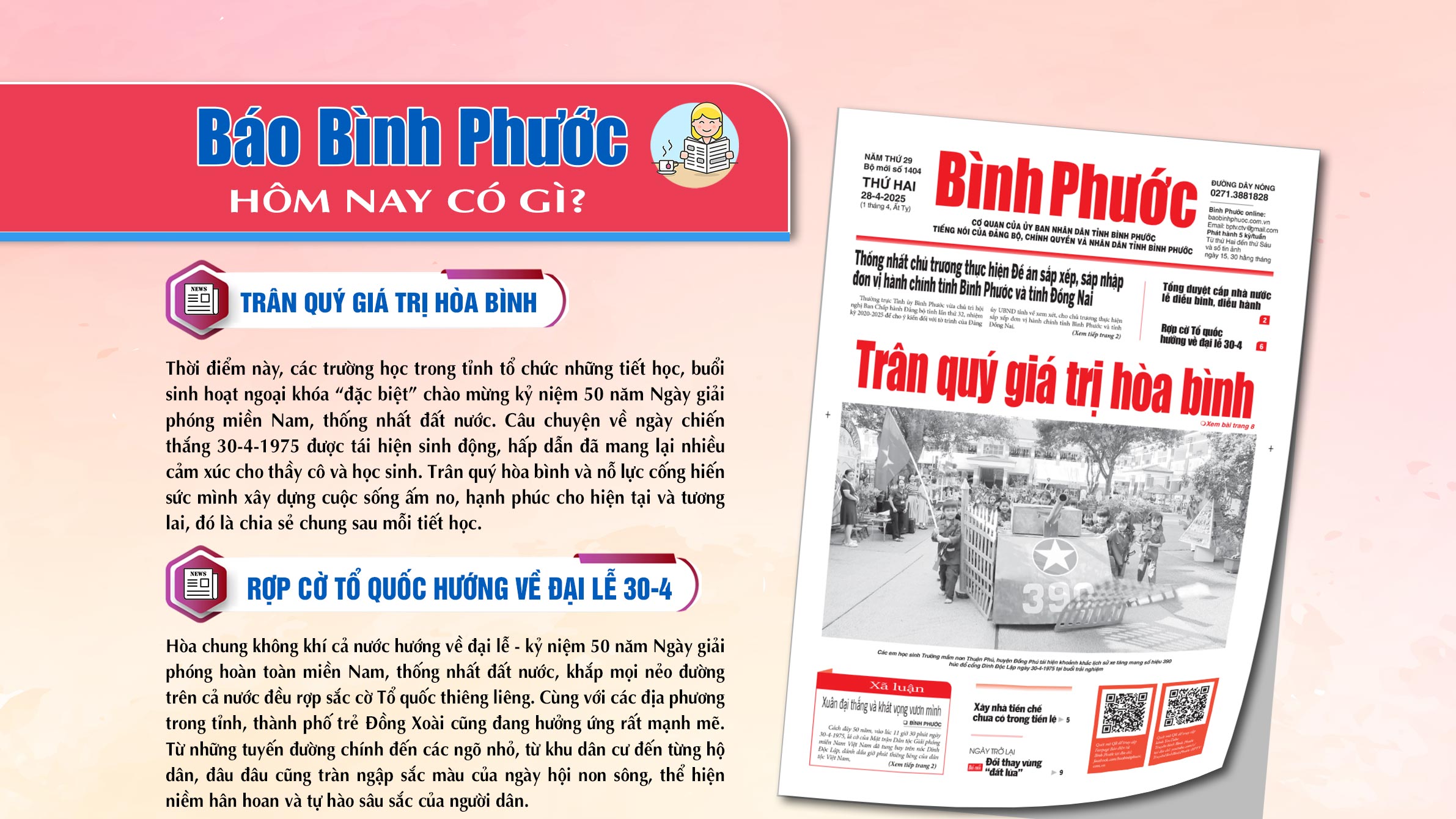 Kính mời độc giả đón đọc báo in Bình Phước hôm nay 28-4-2025