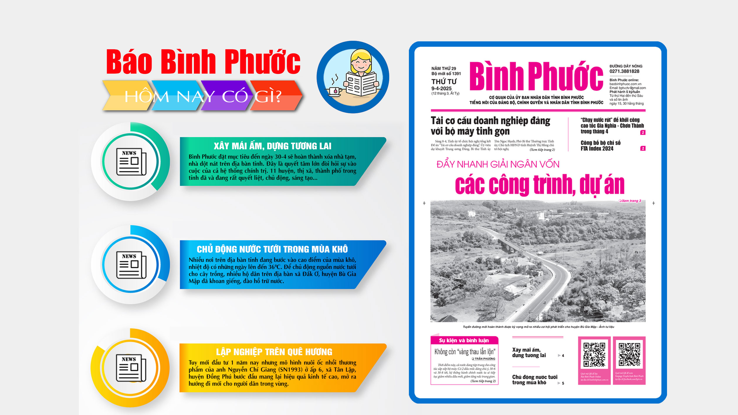 Kính mời độc giả đón đọc báo in Bình Phước hôm nay 9-4-2025 