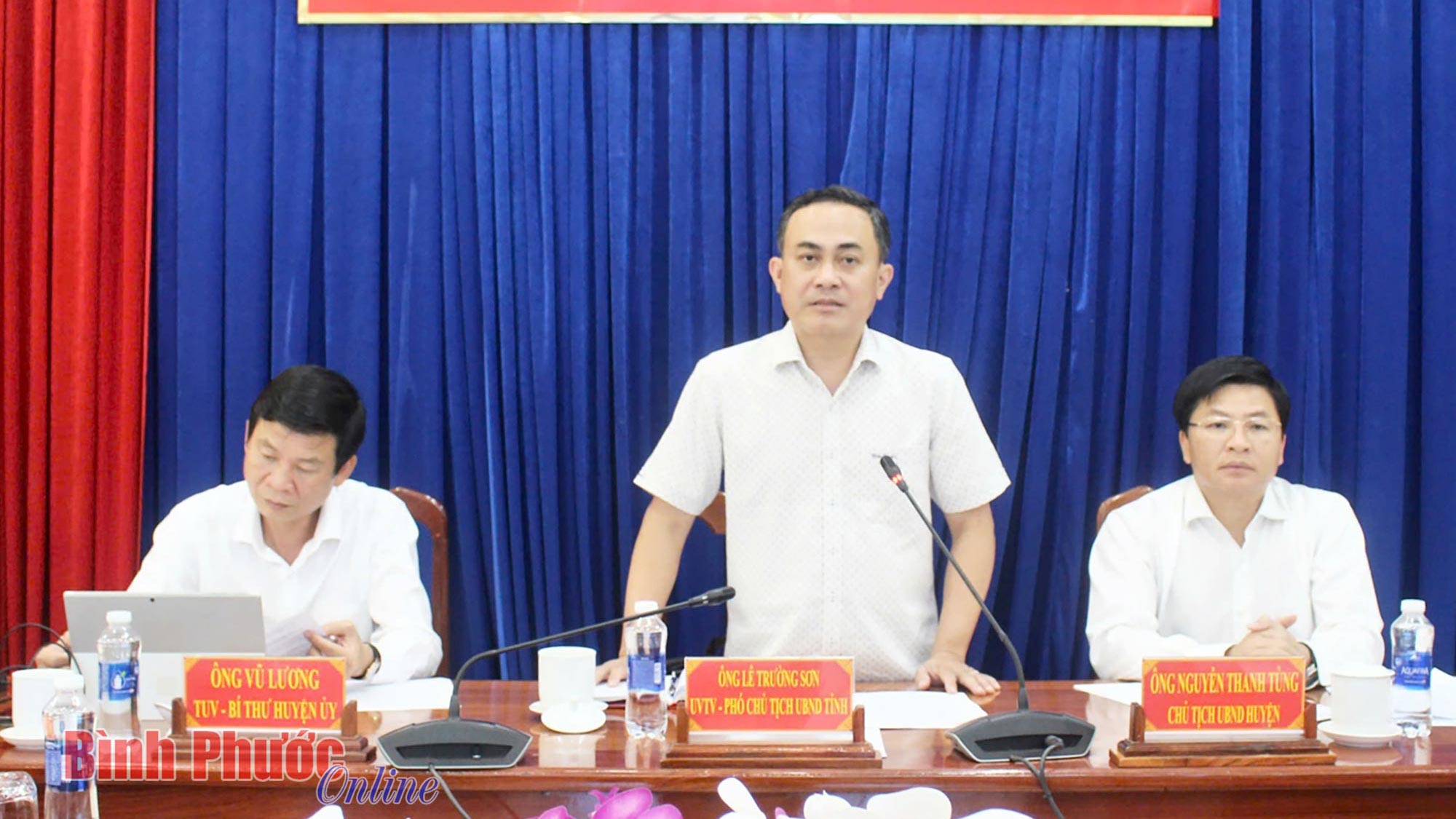 Phó Chủ tịch UBND tỉnh Lê Trường Sơn làm việc với huyện Bù Đăng