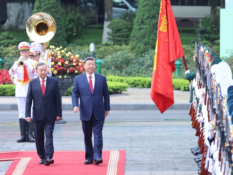 Tổ chức trọng thể lễ đón chính thức Tổng Bí thư, Chủ tịch nước Trung Quốc Tập Cận Bình