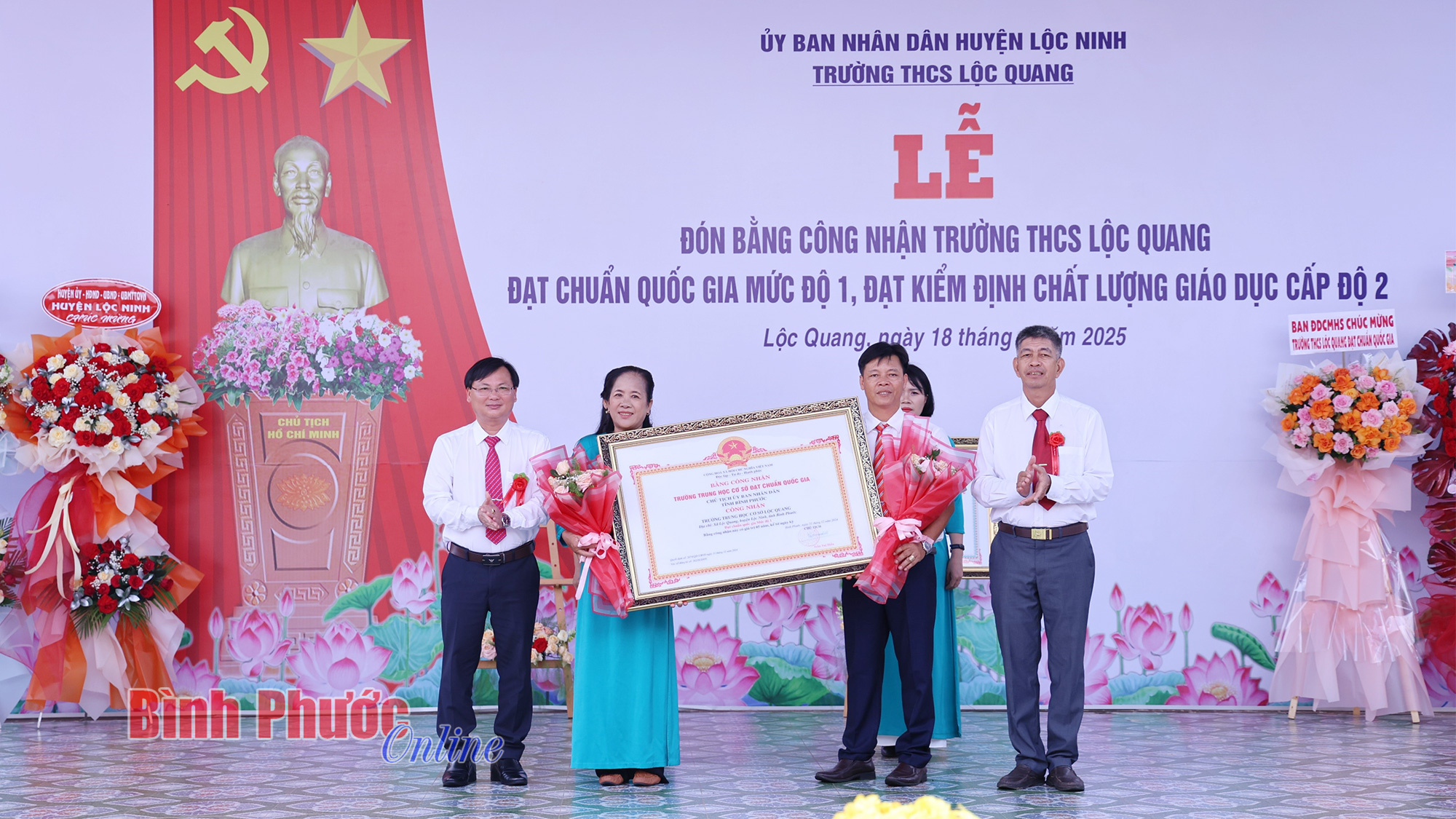 Trường THCS Lộc Quang đạt chuẩn quốc gia