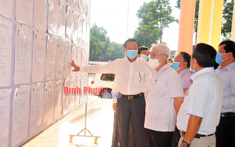 Bí thư Tỉnh ủy kiểm tra công tác chuẩn bị bầu cử tại huyện Bù Gia Mập