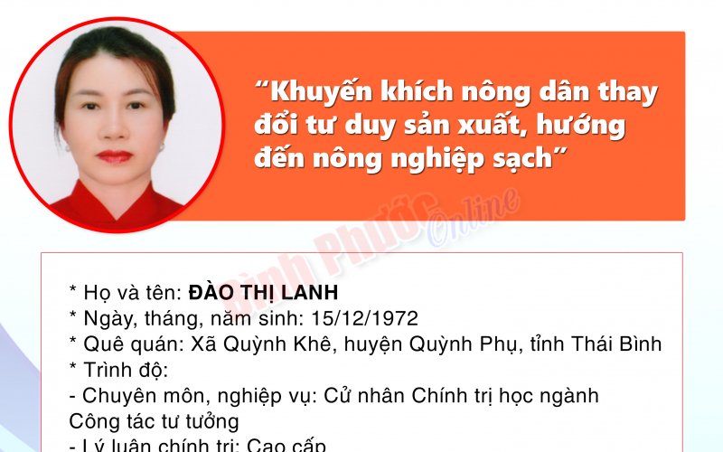 Chương trình hành động của ứng cử đại biểu Hội đồng nhân dân tỉnh khóa X - ĐÀO THỊ LANH