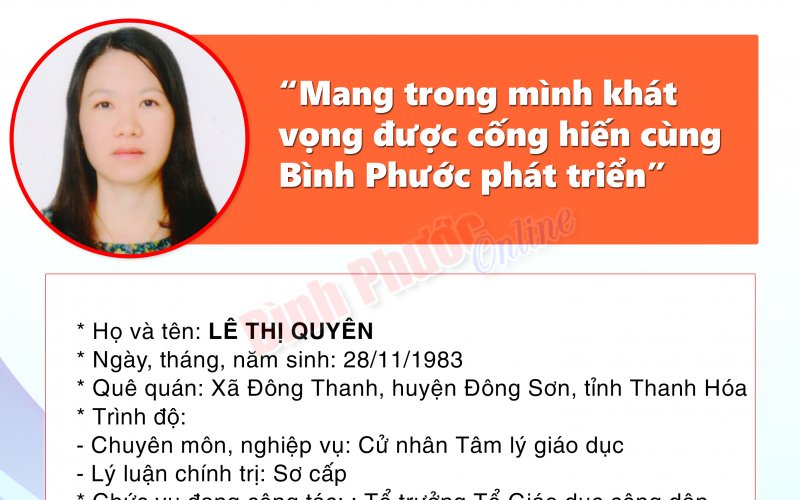 Chương trình hành động của ứng cử đại biểu Hội đồng nhân dân tỉnh khóa X - LÊ THỊ QUYÊN