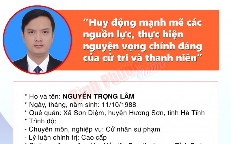Chương trình hành động của ứng cử đại biểu Hội đồng nhân dân tỉnh khóa X - NGUYỄN TRỌNG LÂM