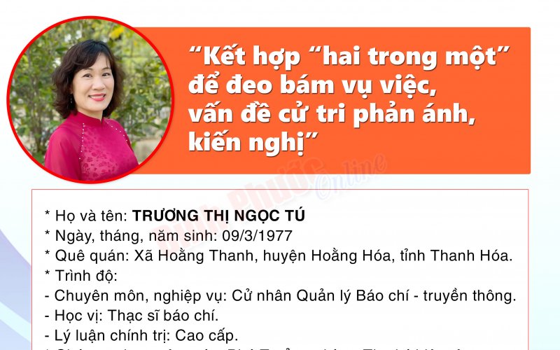 Chương trình hành động của ứng cử đại biểu Hội đồng nhân dân tỉnh khóa X - TRƯƠNG THỊ NGỌC TÚ