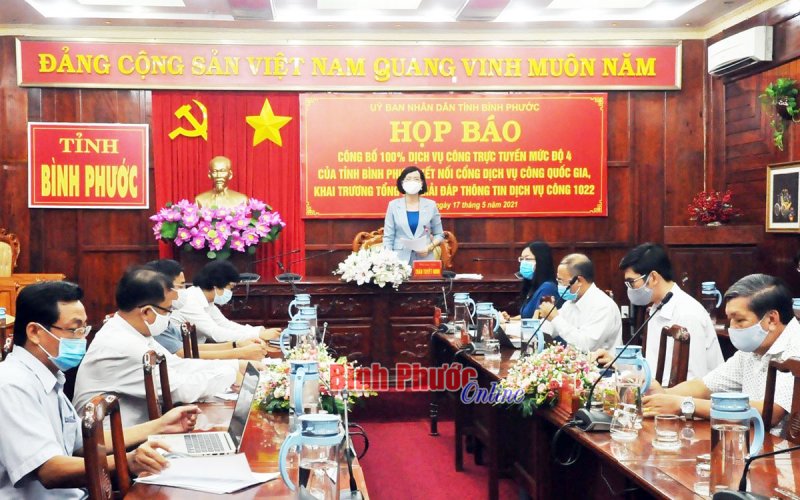 Bình Phước họp báo công bố: 100% dịch vụ công trực tuyến mức độ 4