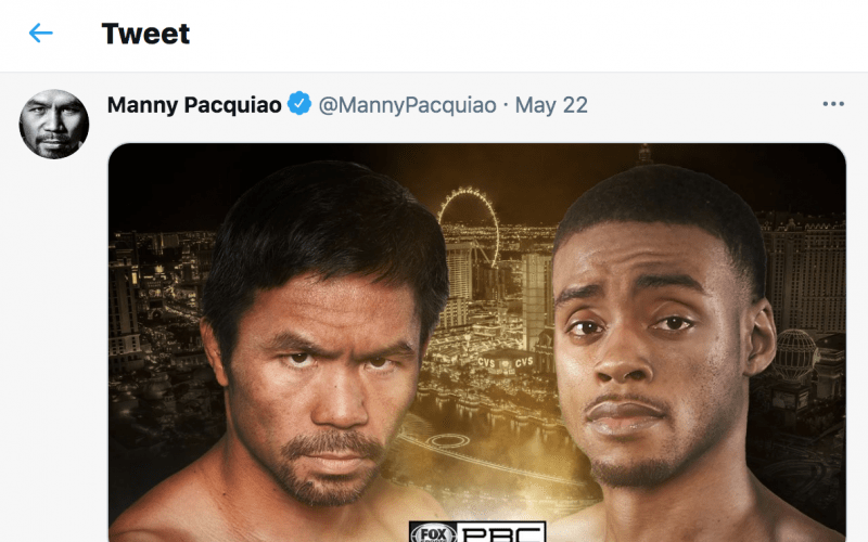Huyền thoại quyền anh Manny Pacquiao chính thức trở lại thi đấu