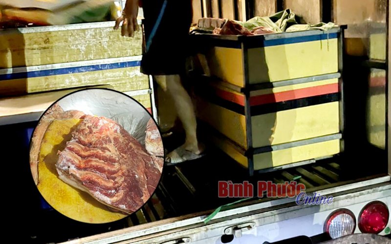 Phát hiện gần 2 tấn thịt heo không đảm bảo vệ sinh thú y