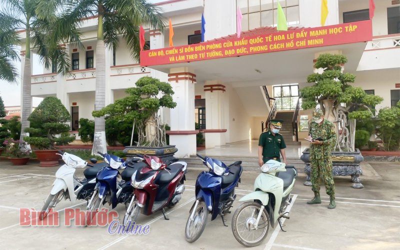 Phát hiện 5 xe máy có dấu hiệu chuẩn bị đưa sang Campuchia tiêu thụ