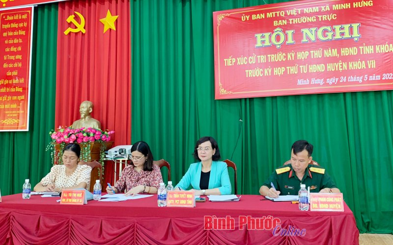 100% kiến nghị của cử tri xã Minh Hưng được giải trình đầy đủ