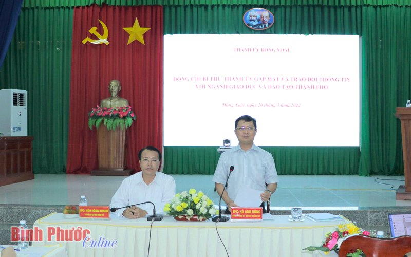 Bí thư Thành ủy Đồng Xoài đối thoại với ngành GD&ĐT thành phố