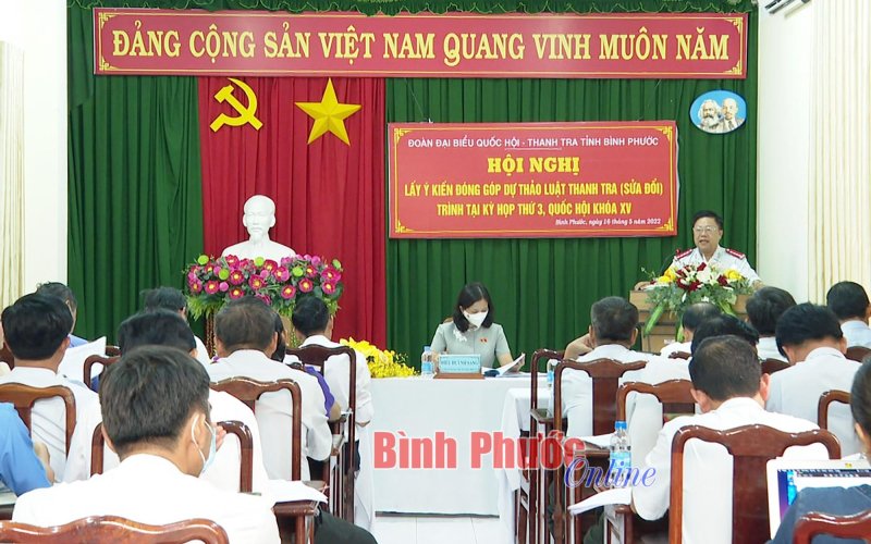 Bình Phước: Nhiều ý kiến thiết thực đóng góp vào dự thảo Luật Thanh tra (sửa đổi)