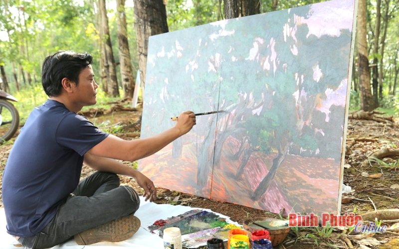 Nối dài tình yêu quê hương bằng hội họa