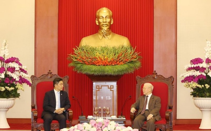 Tổng Bí thư đánh giá cao thành tựu hợp tác Việt Nam-Singapore