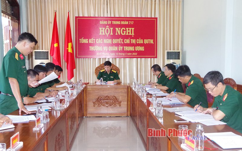 Trung đoàn 717 tổng kết 10 năm thực hiện các nghị quyết, chỉ thị của Quân ủy Trung ương