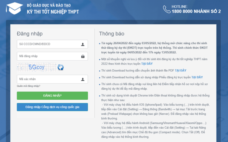 Từ ngày 4-5, thí sinh đăng ký dự thi tốt nghiệp THPT 2022 trực tuyến