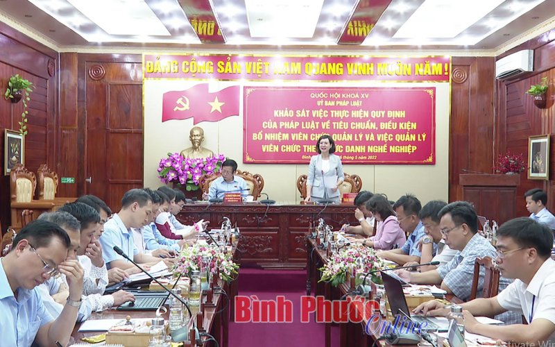 Ủy ban Pháp luật của Quốc hội làm việc tại Bình Phước