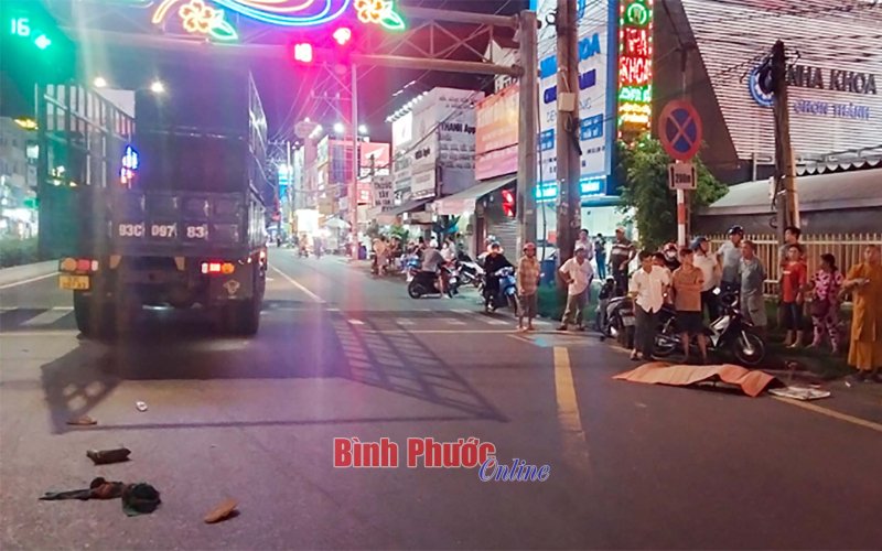 Bình Phước: Tai nạn giao thông, 1 phụ nữ tử vong tại chỗ